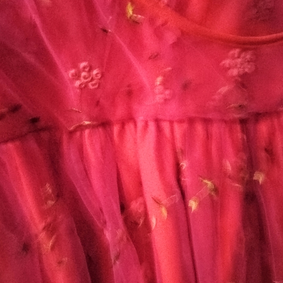Hot Pink Dress with Embroidery from Unique Vintage - Picture 5 of 5